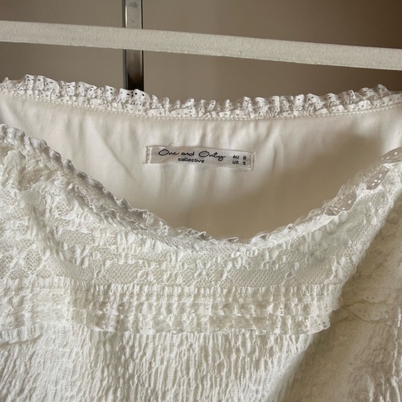 These Three White Ruffle Maxi Dress - Picture 5 of 5